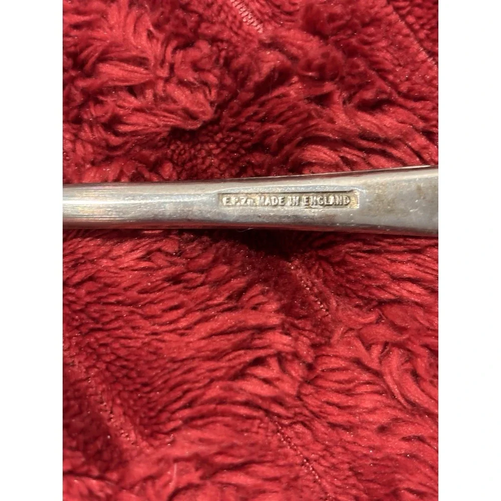 2 VTG Spoons Electroplated Zinc Alloy Serving 9